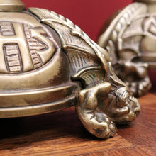 Load image into Gallery viewer, x SOLD Pair of Antique French Candle Holders, Antique Church Candle Sticks, IHS, Dragon B10765