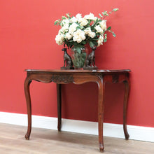 Load image into Gallery viewer, x SOLD Antique French Sofa Table Side Table Lamp Hall Table with Carved Scalloped Apron B10641