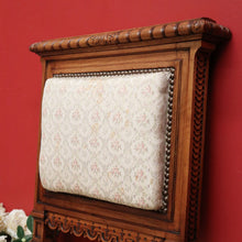 Load image into Gallery viewer, x SOLD Pair of Chairs, Church Hall Chairs, Antique French Fabric and Walnut Chairs. B10373