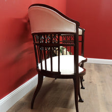 Load image into Gallery viewer, x SOLD Antique French Settee Chair Armchair, 2 Seater Conversation Chair, Lounge, Sofa B10674