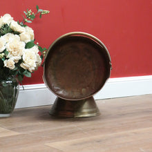 Load image into Gallery viewer, x SOLD Antique French Brass and Copper Coal Scuttle, Coal Bucket, Fire Wood Holder B10777