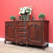 Load image into Gallery viewer, x SOLD Antique French Oak Three Drawer Sideboard, Cabinet, Curved Drawer Hall Cupboard B11063