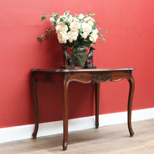 Load image into Gallery viewer, x SOLD Antique French Sofa Table Side Table Lamp Hall Table with Carved Scalloped Apron B10641
