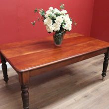 Load image into Gallery viewer, x SOLD Antique Australian Cedar Dining Table, Rustic Country Farmhouse Slab Top Table B11038