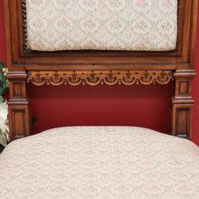 Load image into Gallery viewer, x SOLD Pair of Chairs, Church Hall Chairs, Antique French Fabric and Walnut Chairs. B10373