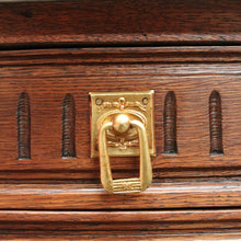 Load image into Gallery viewer, x SOLD Pair of Antique Bedside Cabinets, French Oak and Marble Lamp Tables B10574