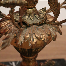 Load image into Gallery viewer, x SOLD Vintage Italian Lamp Table, Glass, Marble and Brass Flower Side Table Hall Table B10738