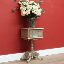 Load image into Gallery viewer, x SOLD Vintage Lamp Table, 3 Drawer Mahogany Sewing Table, Bedside Pedestal Wine Table B10672