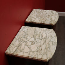 Load image into Gallery viewer, x SOLD Antique French Bedside Cabinet, Burr Walnut, Marble and Brass Lamp Side Tables. B10435