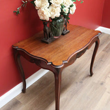 Load image into Gallery viewer, x SOLD Antique French Sofa Table Side Table Lamp Hall Table with Carved Scalloped Apron B10641