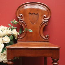 Load image into Gallery viewer, x SOLD Pair of Antique English Mahogany Hall Chairs, English Church Chairs, Shield Back B11108