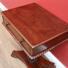 Load image into Gallery viewer, x SOLD Antique William IV Pedestal Lamp Table, Single Drawer Hall or Side Table Bedside. B11246