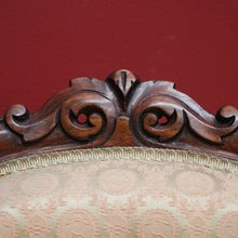 Load image into Gallery viewer, x SOLD Antique English Grandmother Chair, Walnut Fabric Button Back Ladies Chair, Seat B10992