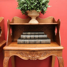 Load image into Gallery viewer, x SOLD Pair of Antique Bedside Cabinets Tables, French Oak Lamp Tables, Side Tables. B10525