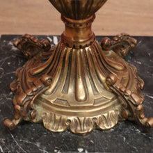 Load image into Gallery viewer, x SOLD Vintage Italian Lamp Table, Glass, Marble and Brass Flower Side Table Hall Table B10738