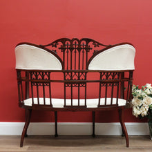 Load image into Gallery viewer, x SOLD Antique French Settee Chair Armchair, 2 Seater Conversation Chair, Lounge, Sofa B10674