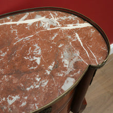 Load image into Gallery viewer, x SOLD Antique French Bedside Table Marble and Gilt Brass Lamp Side Table, Drinks Table B11072