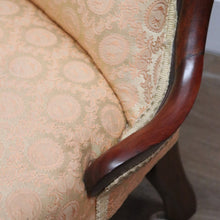 Load image into Gallery viewer, x SOLD Antique English Grandmother Chair, Walnut Fabric Button Back Ladies Chair, Seat B10992