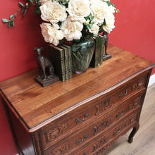 Load image into Gallery viewer, x SOLD Antique French Chest of Drawers, French Oak and Brass Handle Hall Cabinet Chest B10922