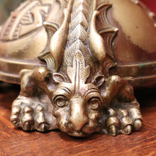 Load image into Gallery viewer, x SOLD Pair of Antique French Candle Holders, Antique Church Candle Sticks, IHS, Dragon B10765