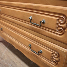 Load image into Gallery viewer, x SOLD Chest of Drawers, Vintage French Chest of Three Drawers Oak Timbers Brass Handle B10924