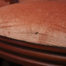 Load image into Gallery viewer, x SOLD Set of 10 Antique English Mahogany Dining Chairs, Kitchen Chairs Velvet Seats. B10287