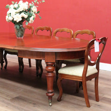 Load image into Gallery viewer, x SOLD Antique English D-End Dining Table, Antique Mahogany 3 Leaf Kitchen Dining Table B10823
