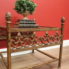 Load image into Gallery viewer, x SOLD Vintage Pair of Square French Lamp Side Tables with Glass inserts made from Wrought Iron B10717