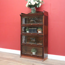 Load image into Gallery viewer, x SOLD Antique English Solicitors Bookcase, Four Section Stackable Bookcase, The Lebus B11089