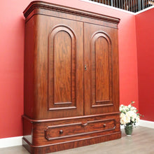 Load image into Gallery viewer, x SOLD Antique Victorian Mahogany Wardrobe with built in Chest of Drawers, Linen Press. B10329