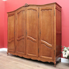 Load image into Gallery viewer, x SOLD Vintage French Four Door Armoire, Wardrobe. French Oak Cabinet Cupboard Wardrobe B10923