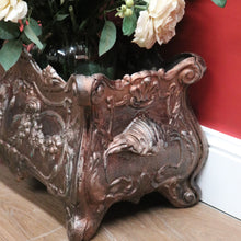 Load image into Gallery viewer, x SOLD Antique French Cast Iron Jardinière, Planter, Plant Stand, Kindling Holder B11035
