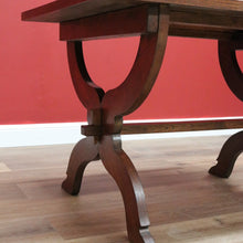 Load image into Gallery viewer, x SOLD Antique French Oak Table, Foyer Entry Table, Desk. Cross Pedestal Dining Table B10561