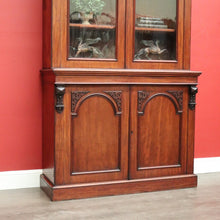 Load image into Gallery viewer, x SOLD Antique English Bookcases English Mahogany c1880 2 Height Bookcase China Cabinet. B9853