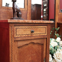 Load image into Gallery viewer, x SOLD Dressing Table, Antique French Oak and Bevelled Mirror Dressing Table Dresser B10469