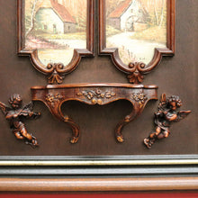 Load image into Gallery viewer, x SOLD Vintage Statue Holder, Wall Hanging Worship Stand Cupids, Hand Painted Scenes. B10200