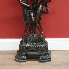 Load image into Gallery viewer, x SOLD Antique Bronze Jardinière, Heavy Double-handled Urn. Maiden Vase, Planter Stand. B11285