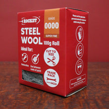 Load image into Gallery viewer, Steel Wool - 0000 Super Fine, Furniture &amp; Final Finish Grade 100g Roll - Box Brand New
