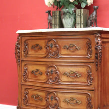 Load image into Gallery viewer, x SOLD Antique Chest of Drawers, Antique French Marble Top Hall Cabinet Cupboard Chest B10776