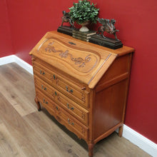 Load image into Gallery viewer, x SOLD Antique French Chest of Drawers Desk, 3 Drawer Writing Bureau Office Desk Chest B10712