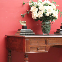 Load image into Gallery viewer, x SOLD Antique French Oak and Leather Office Desk, 4 Drawer Office Desk with Turned Leg B10722