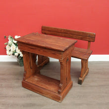 Load image into Gallery viewer, x SOLD Antique French Marriage Celebrant Desk and Bench Seat Wedding Desk and Chair Set B10140