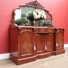 Load image into Gallery viewer, x SOLD Antique Australian Cedar Sideboard, Mirror Back Inverted Breakfront Sideboard B11096