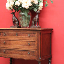 Load image into Gallery viewer, x SOLD Antique French Hall Cabinet, Chest of Drawers, Lamp Side Table with Spiral Legs B10201