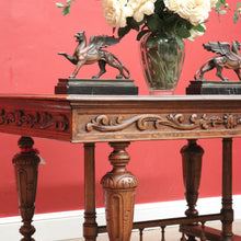 Load image into Gallery viewer, x SOLD Antique French Desk, Stretcher Base Desk or Table for Four. Antique Office Desk B10870