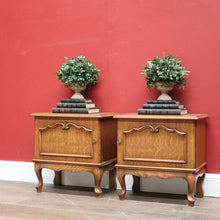 Load image into Gallery viewer, x SOLD Pair of Vintage French Bedside Tables, or Lamp Tables, Side Tables, or Cupboards B10930