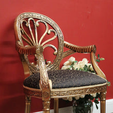 Load image into Gallery viewer, x SOLD Vintage Italian Gilt Timber Bedroom Chair, Armchair, Hall Chair, Lounge Chair B10803