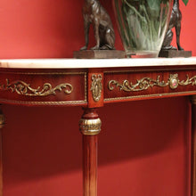 Load image into Gallery viewer, x SOLD Vintage Italian Walnut, Marble and Gilt Brass Hall Table, Lamp or Side Table B11252