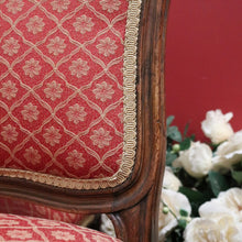 Load image into Gallery viewer, x SOLD Set of 4 Antique French Dining Chairs, French Walnut and Fabric Kitchen Chairs B10737