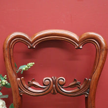 Load image into Gallery viewer, x SOLD Set of Two Antique English Hall Chairs, or Dining, Kitchen Chairs. Green Velvet Chairs B11097